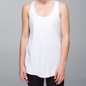 RARE Lululemon • Om Racerback *Heathered White